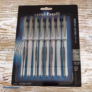 NIP set of 8 Vision Elite Uniball acid-free pens.